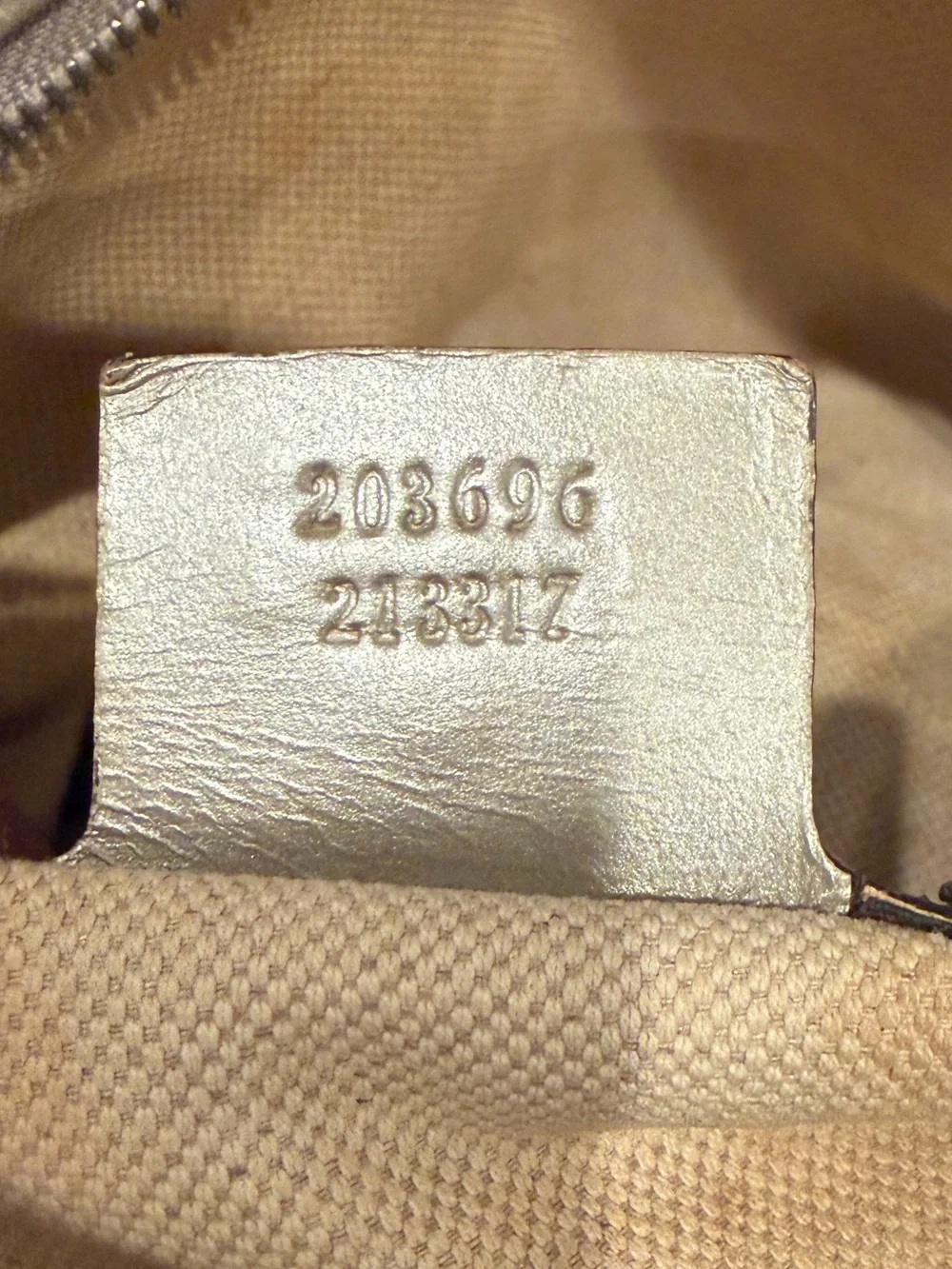 Gucci Taupe GG Monogram Boston Bag